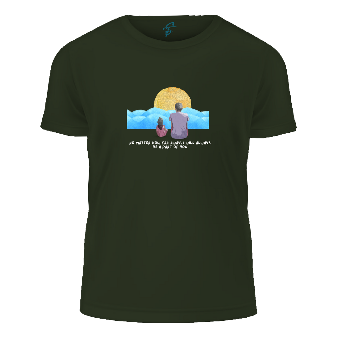 Sentimental Father's Day T-Shirt with Sunset Design