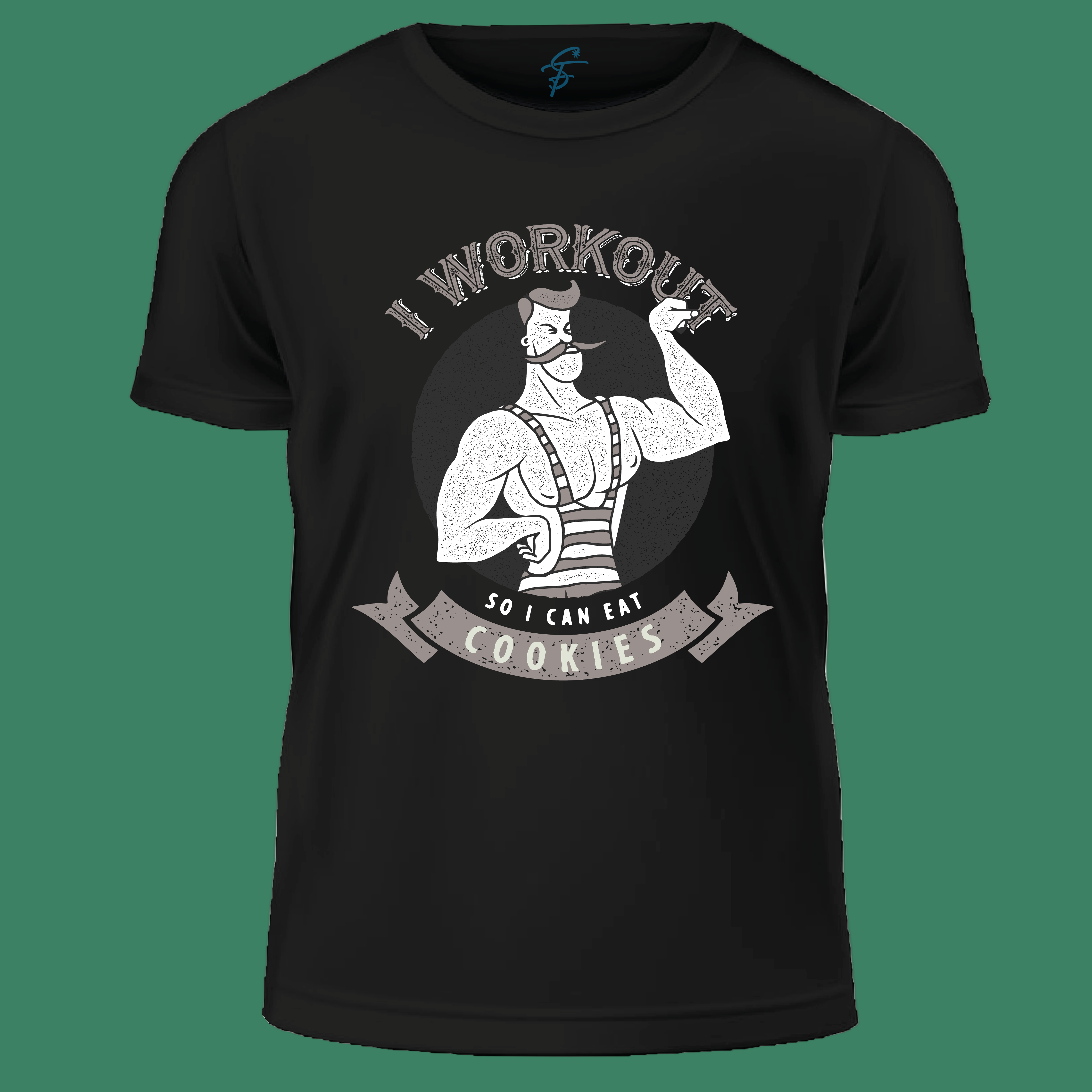 Funny Workout T-Shirt, Gym Tee,  Fitness Motivation, Cookies T-Shirt,  Humor, Gag Gift, Gym Quote, Graphic.