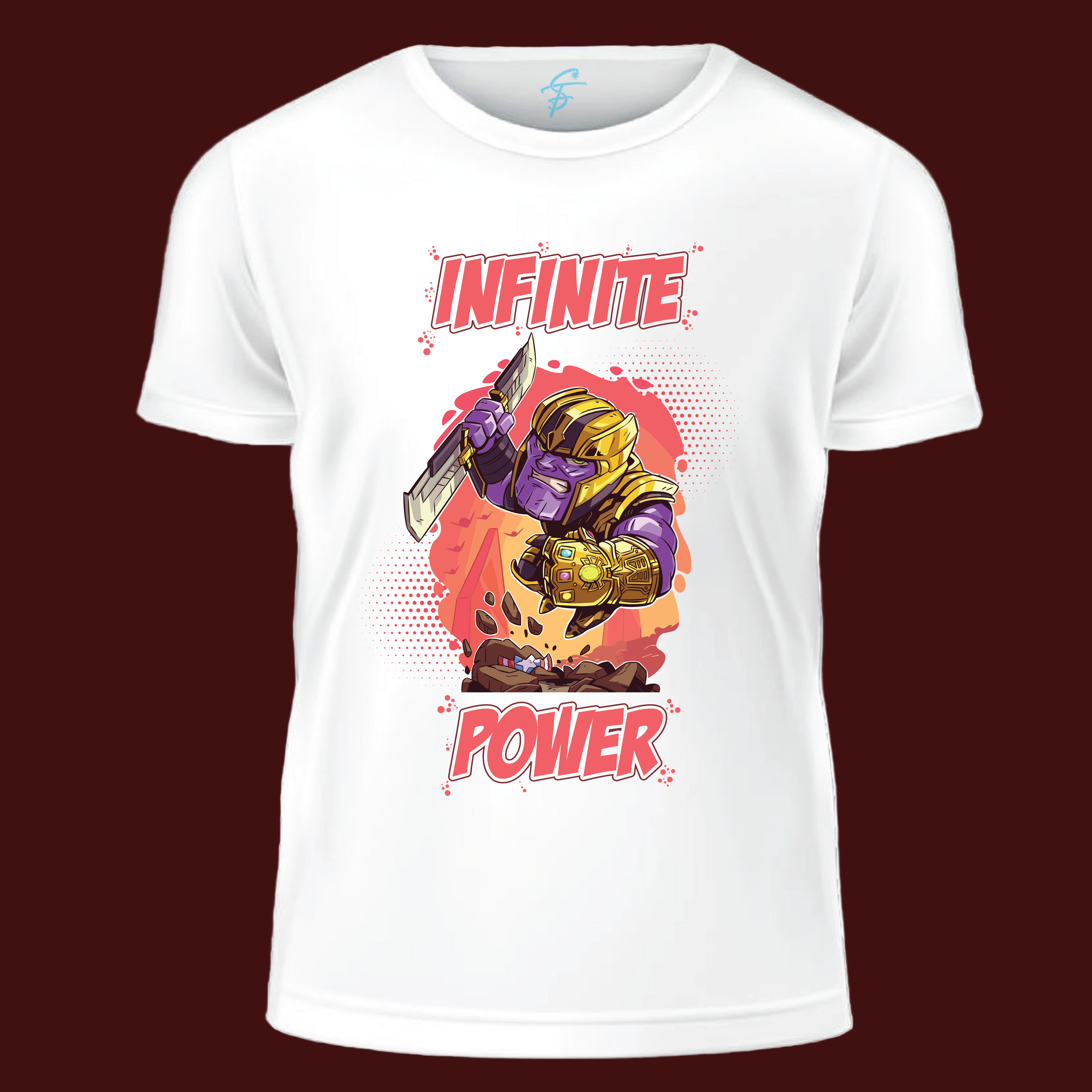 Marvel Thanos Infinite Power T-Shirt  Supervillain Comic Graphic Tee  for Men & Women