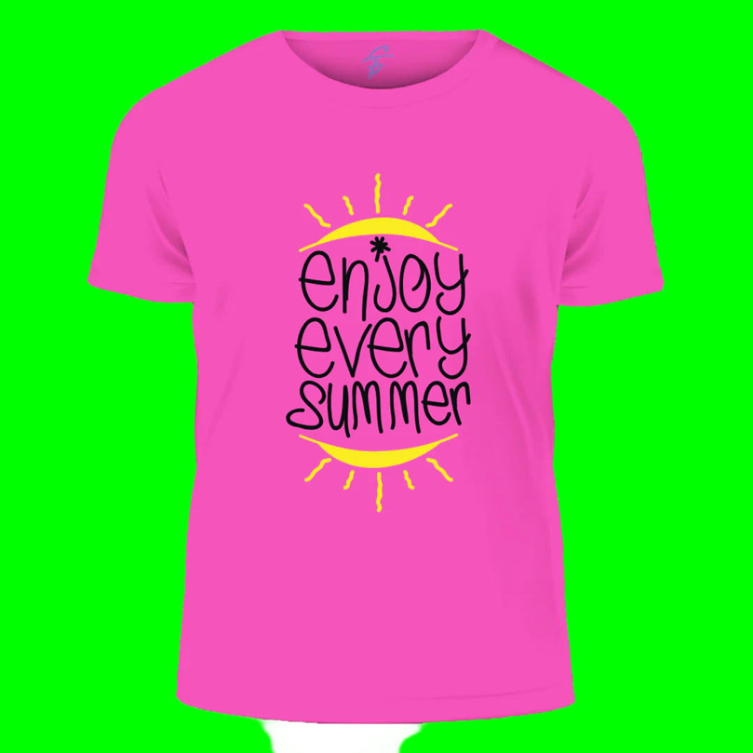 ENJOY EVERY SUMMER, T-Shirt, 100% Cotton, Summer Collection