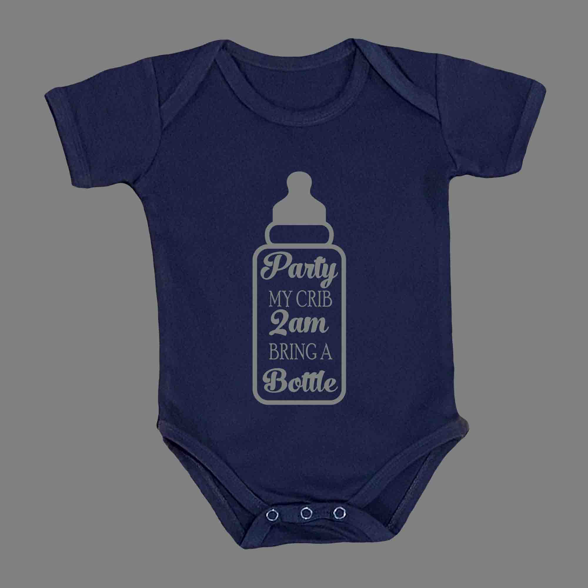 PARTY AT MY CRIB BABY ROMPER - Infant Tees