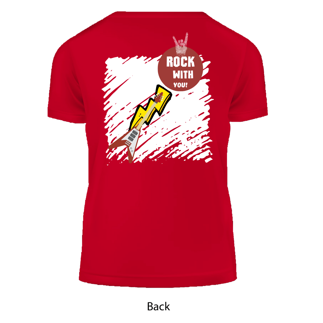 Rock With You Matching Couple T-Shirts, Guitar Design,Short Sleeve, Set of 2 PCS