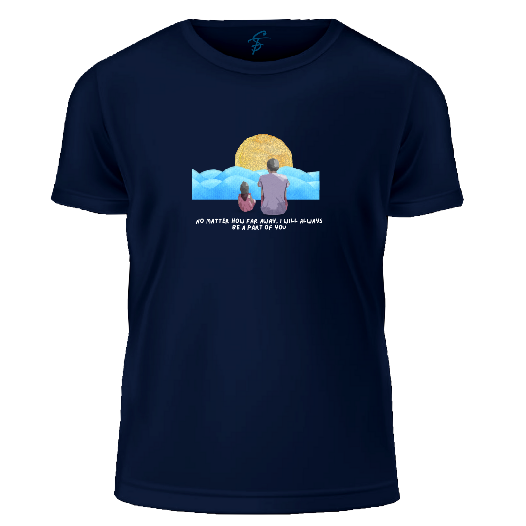 Sentimental Father's Day T-Shirt with Sunset Design