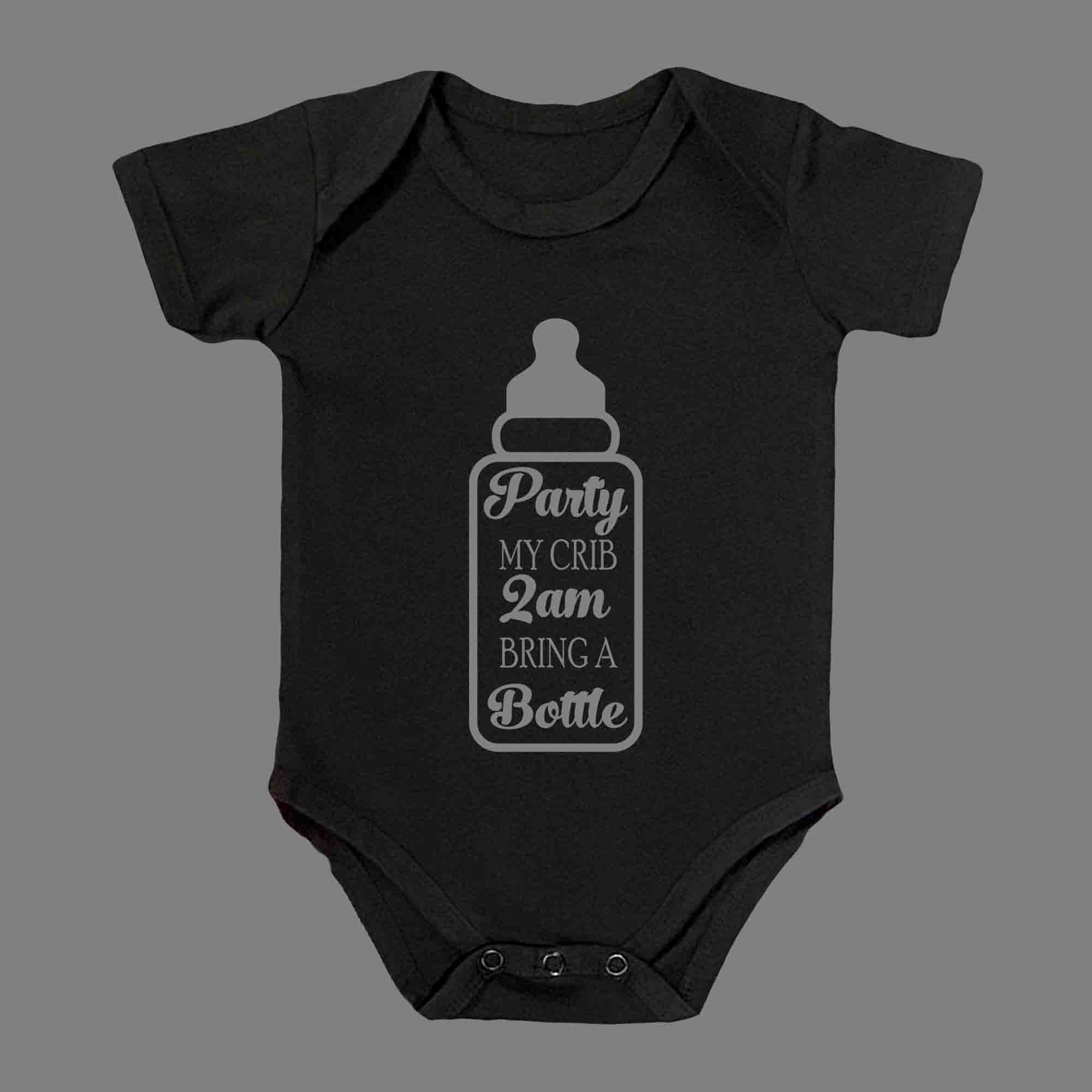 PARTY AT MY CRIB BABY ROMPER - Infant Tees