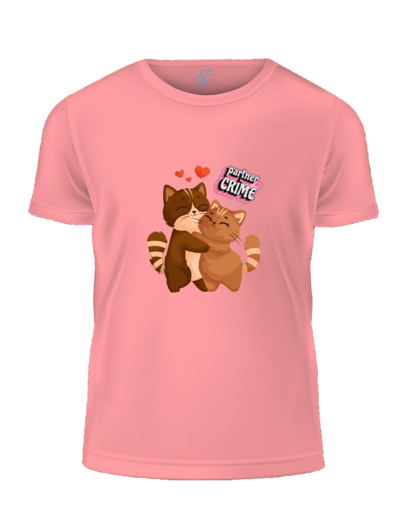 Partner in Crime Matching Couple T-Shirts, Cute Cat Design,Set of 2 PCS – Couple Tshirt for Couples