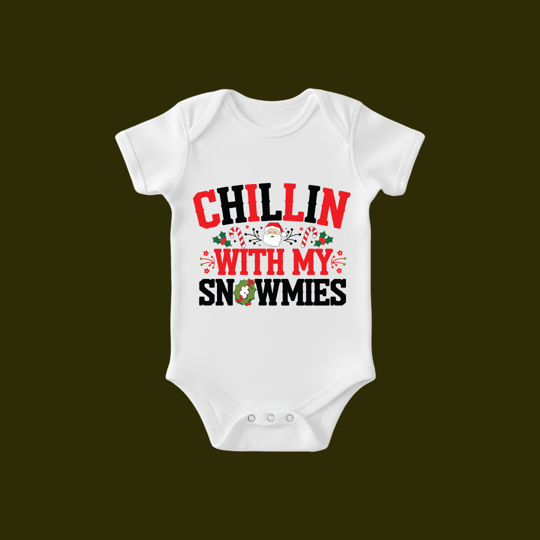 Christmas T-shirt | Santa T-shirt | Chillin with my Snowmies Matching Family outfit
