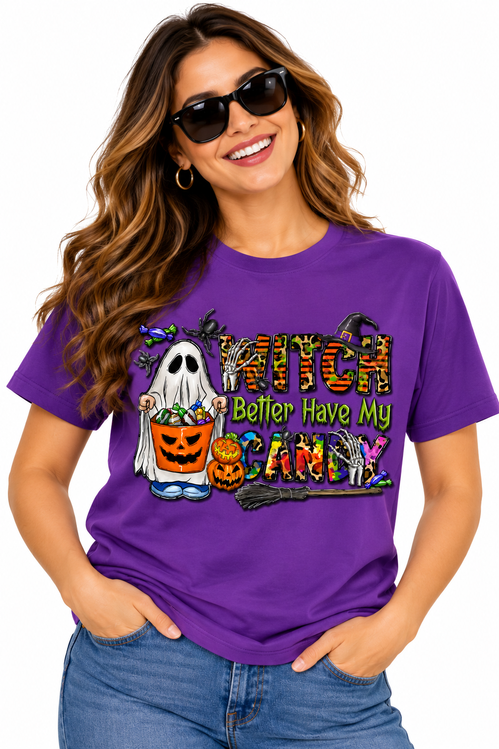 Halloween Graphic T-Shirt for Men, Women & Kids | Unisex Ghost & Pumpkin Tee – Multiple Colors