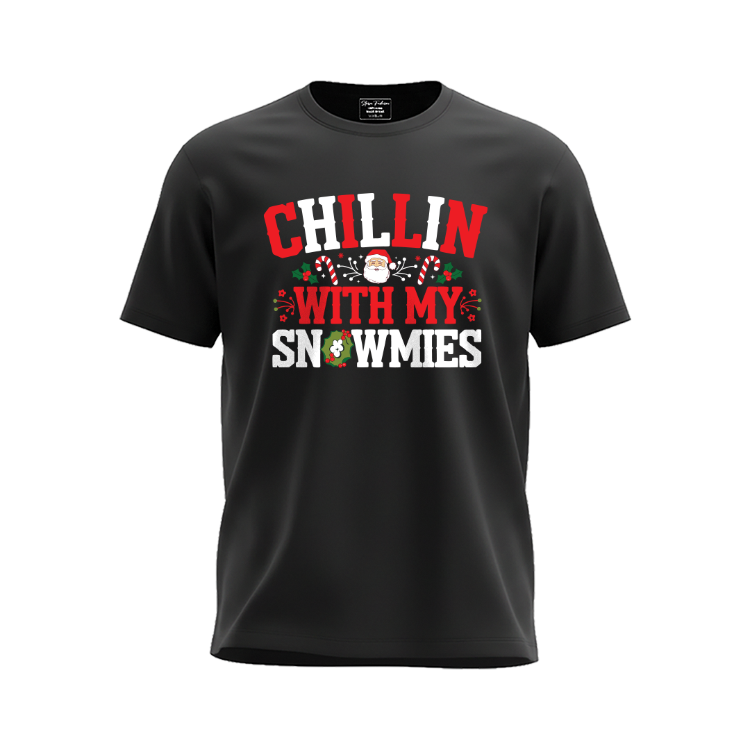 Christmas T-shirt | Santa T-shirt | Chillin with my Snowmies Matching Family outfit