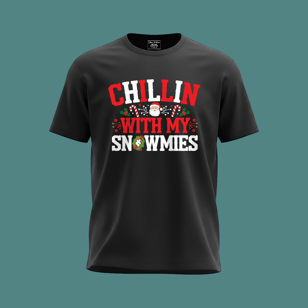 Christmas T-shirt | Santa T-shirt | Chillin with my Snowmies Matching Family outfit