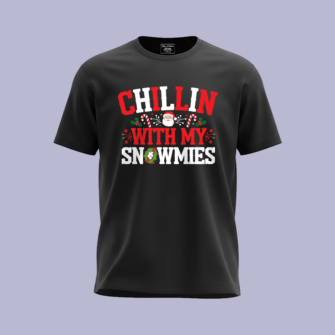 Christmas T-shirt | Santa T-shirt | Chillin with my Snowmies Matching Family outfit