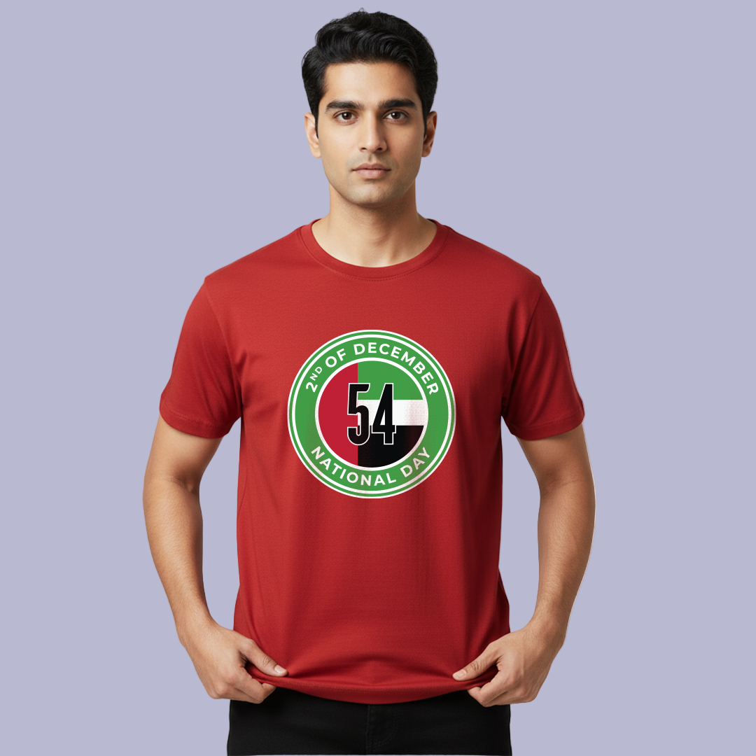UAE National Day Family T-Shirts – 54th Celebration Logo & December 2nd Emblem