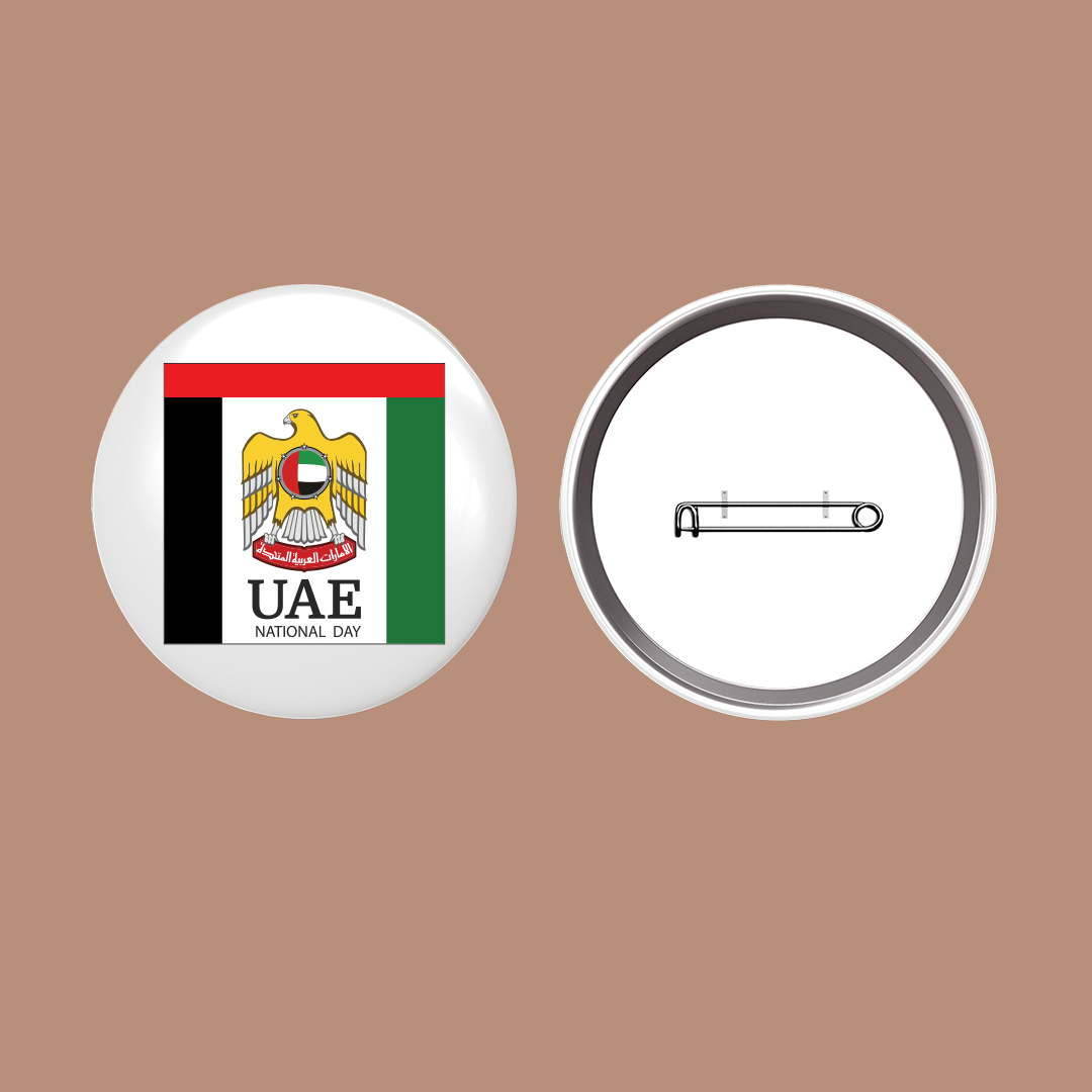 UAE National Day Badge with Emblem and Flag