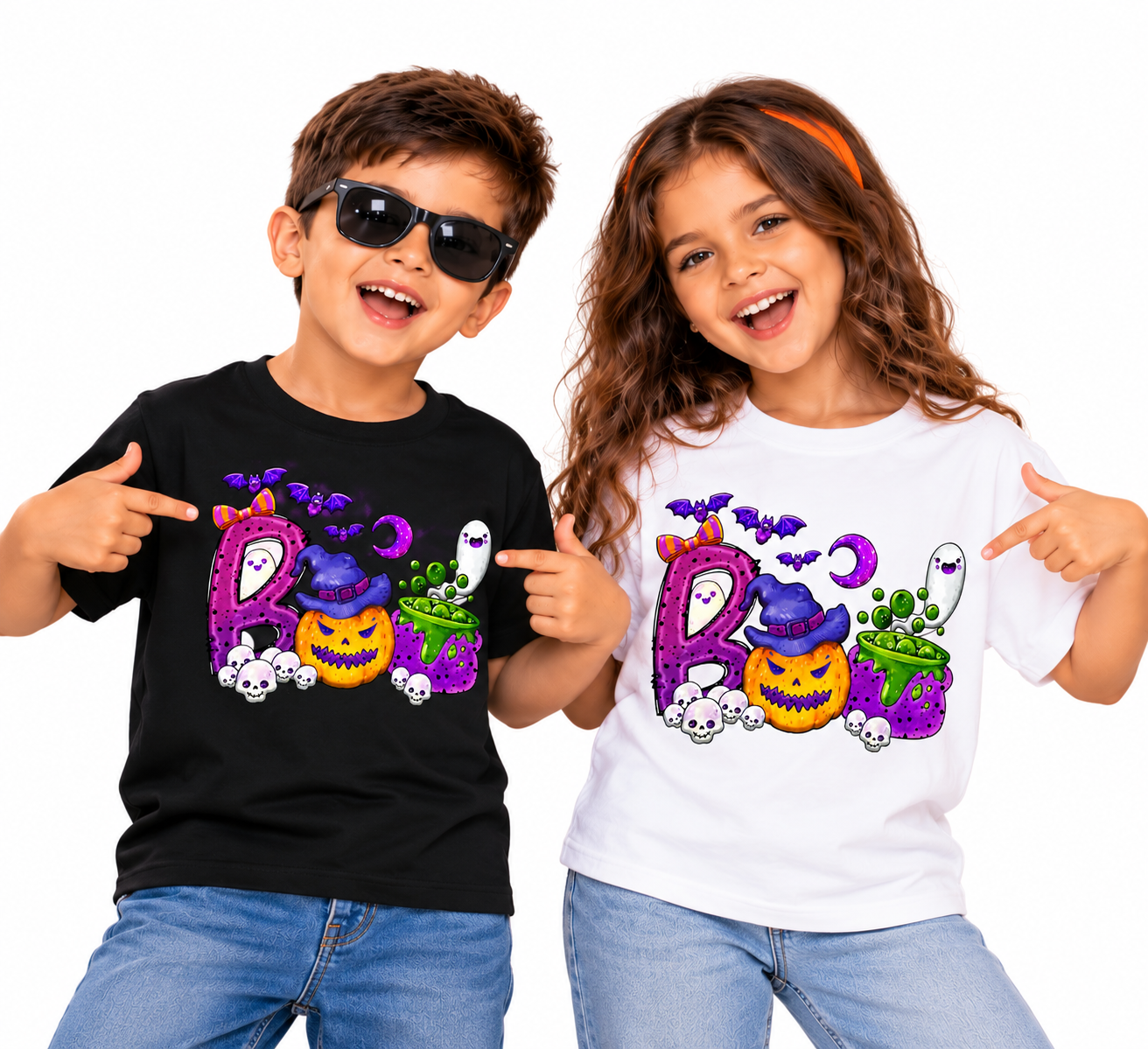 Halloween Boo Graphic T-Shirt for Men, Women & Kids – Unisex Halloween Tee | Multiple Colors