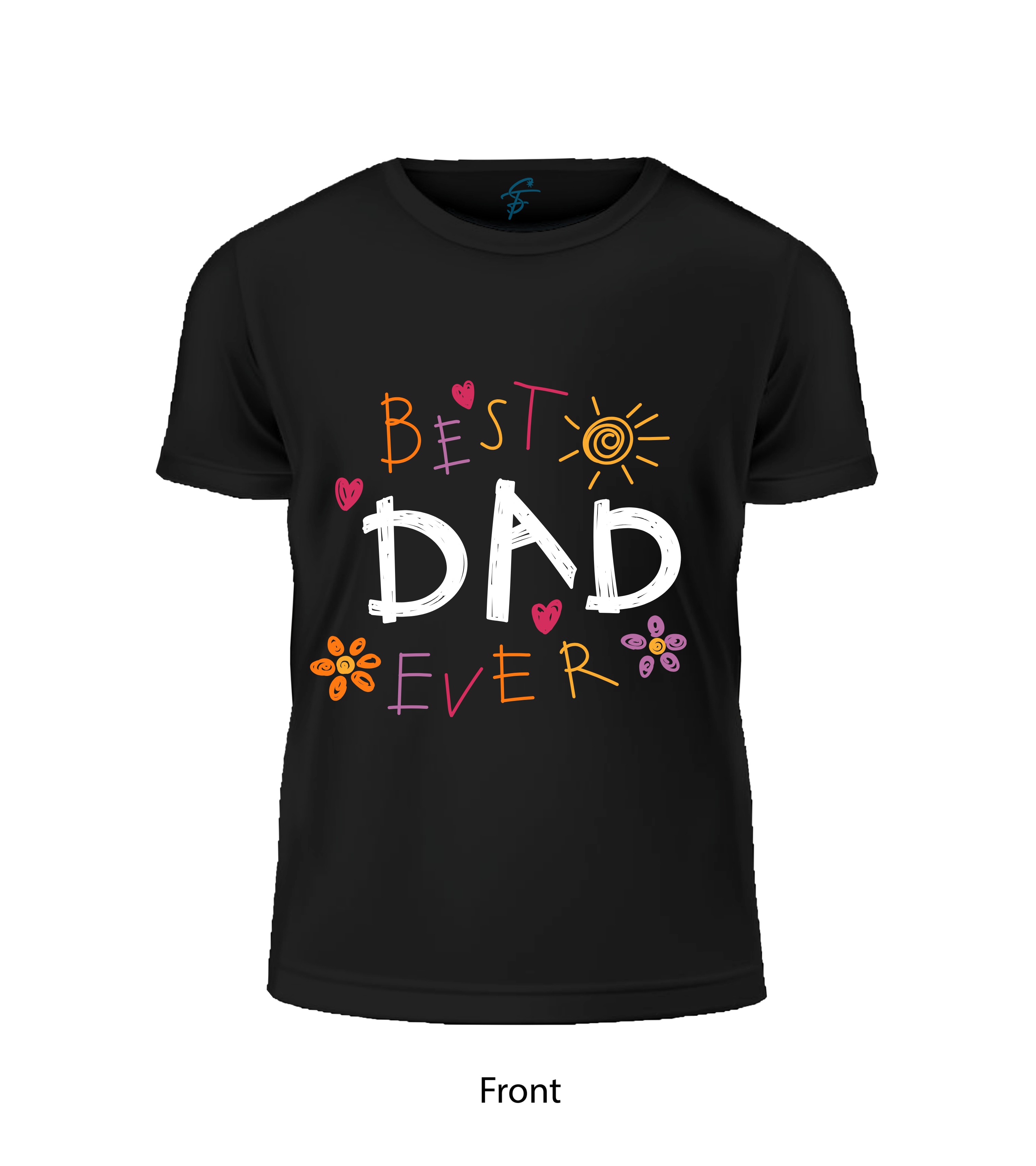 Best Dad Ever Father's Day Graphic Printed T-Shirt for Men | Premium Cotton Round Neck Tee