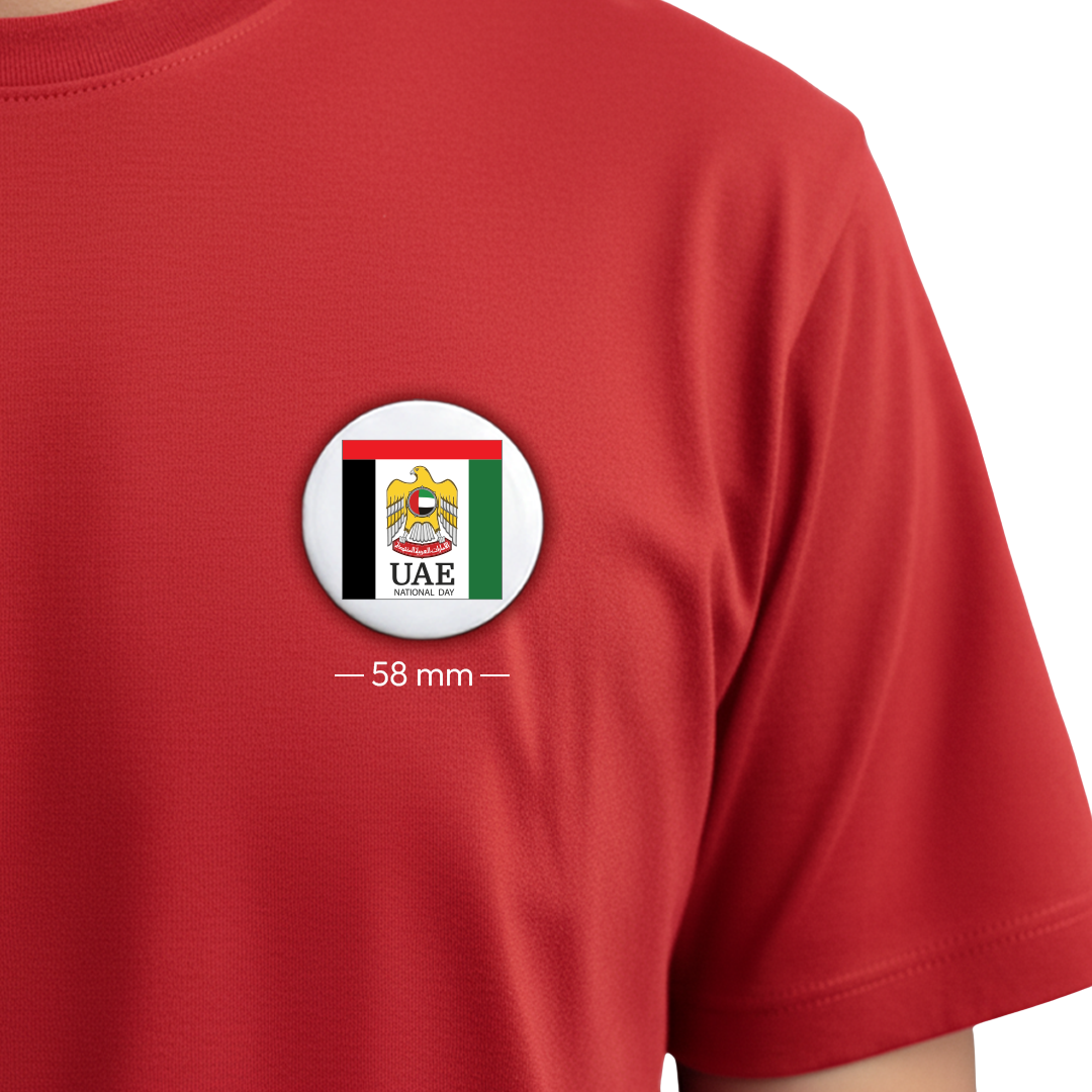 UAE National Day Badge with Emblem and Flag