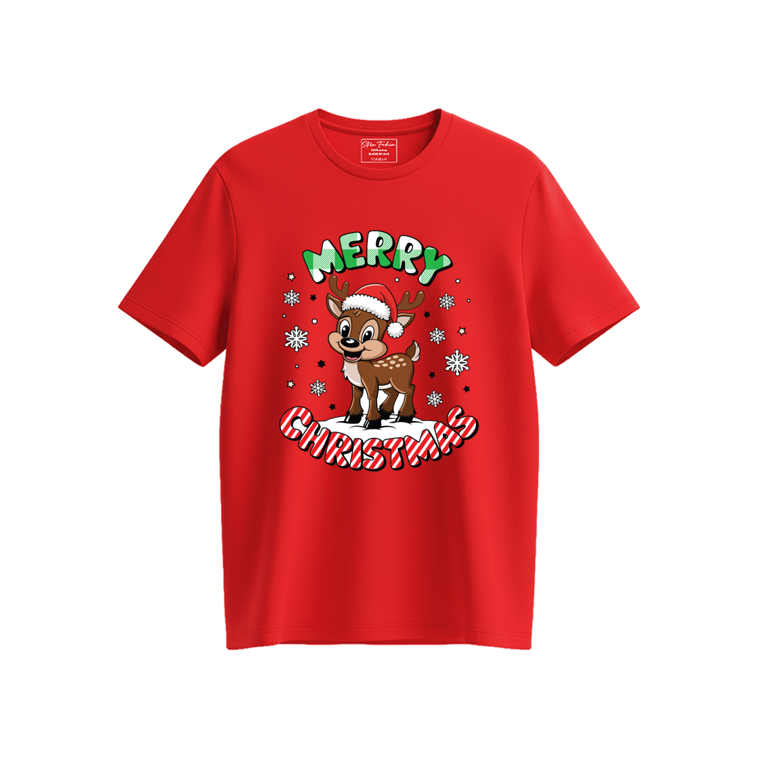 Christmas Reindeer T-Shirt for Kids | Festive Holiday Kids' Graphic Tees