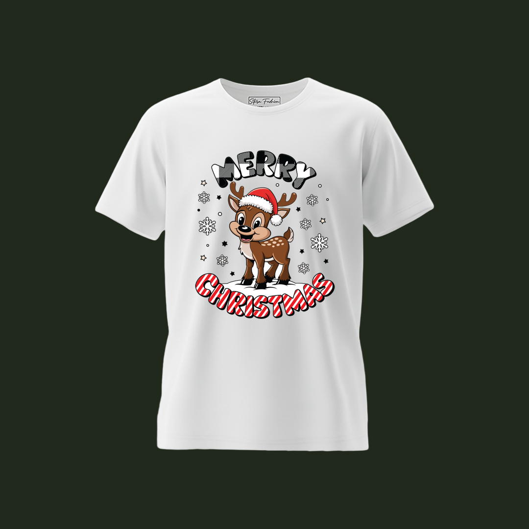 Christmas Reindeer T-Shirt for Kids | Festive Holiday Kids' Graphic Tees