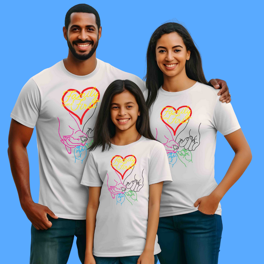 FAMILY COME FIRST TSHIRT - Twinning | Buy 1 at Actual Price or Get a Bundle at 40% Off!