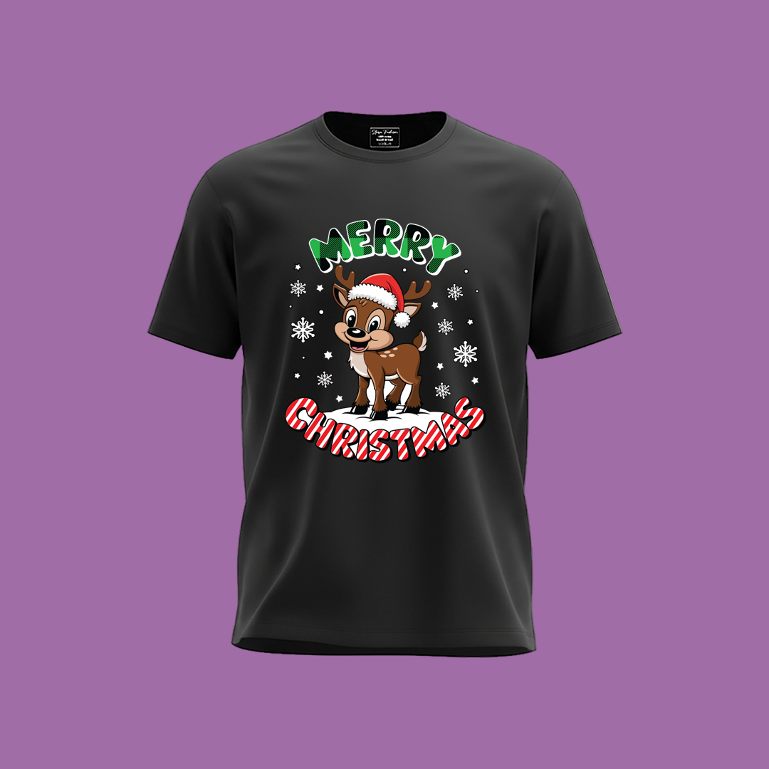 Christmas Reindeer T-Shirt for Kids | Festive Holiday Kids' Graphic Tees