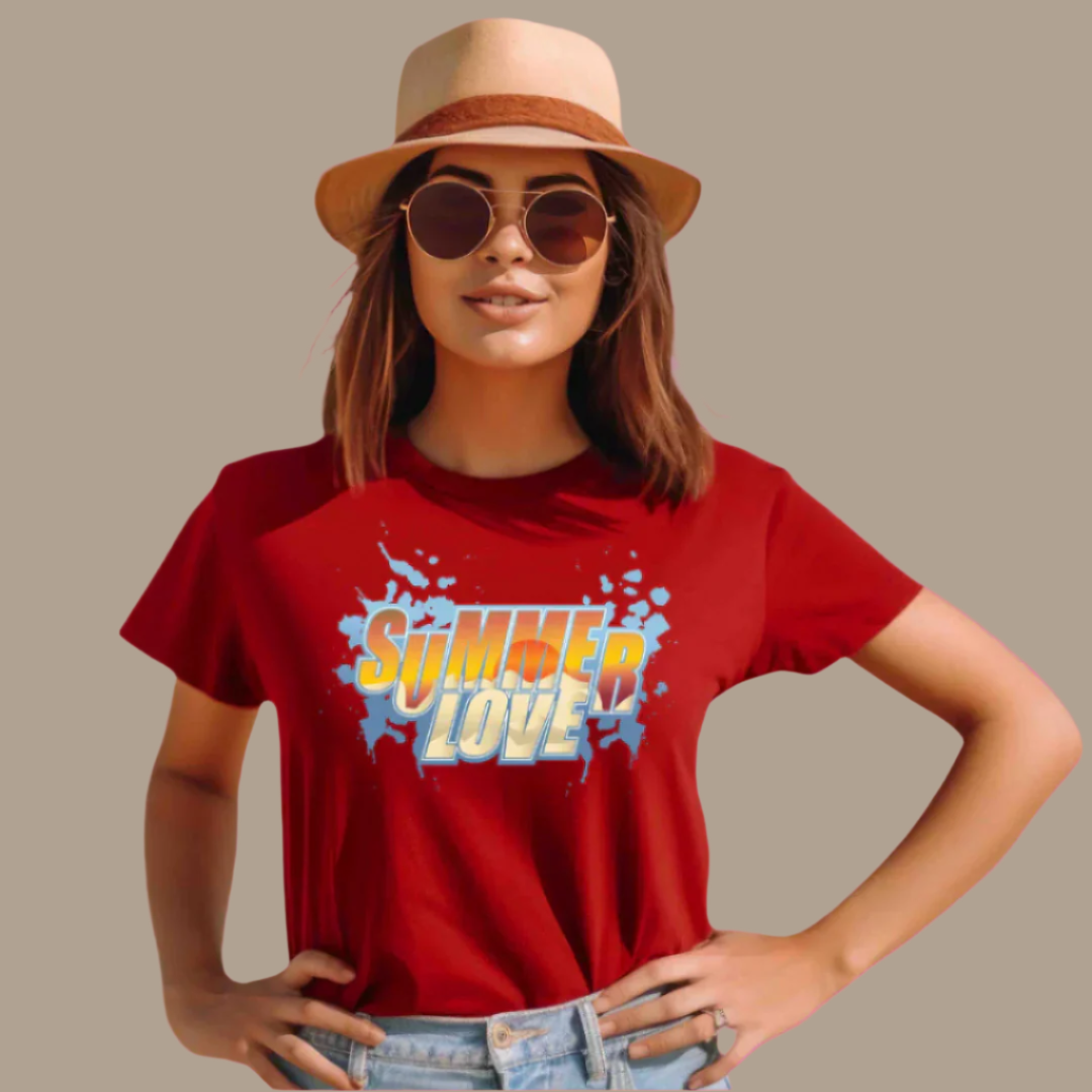 SUMMER LOVE, T-Shirt, 100% Cotton, Summer Collection
