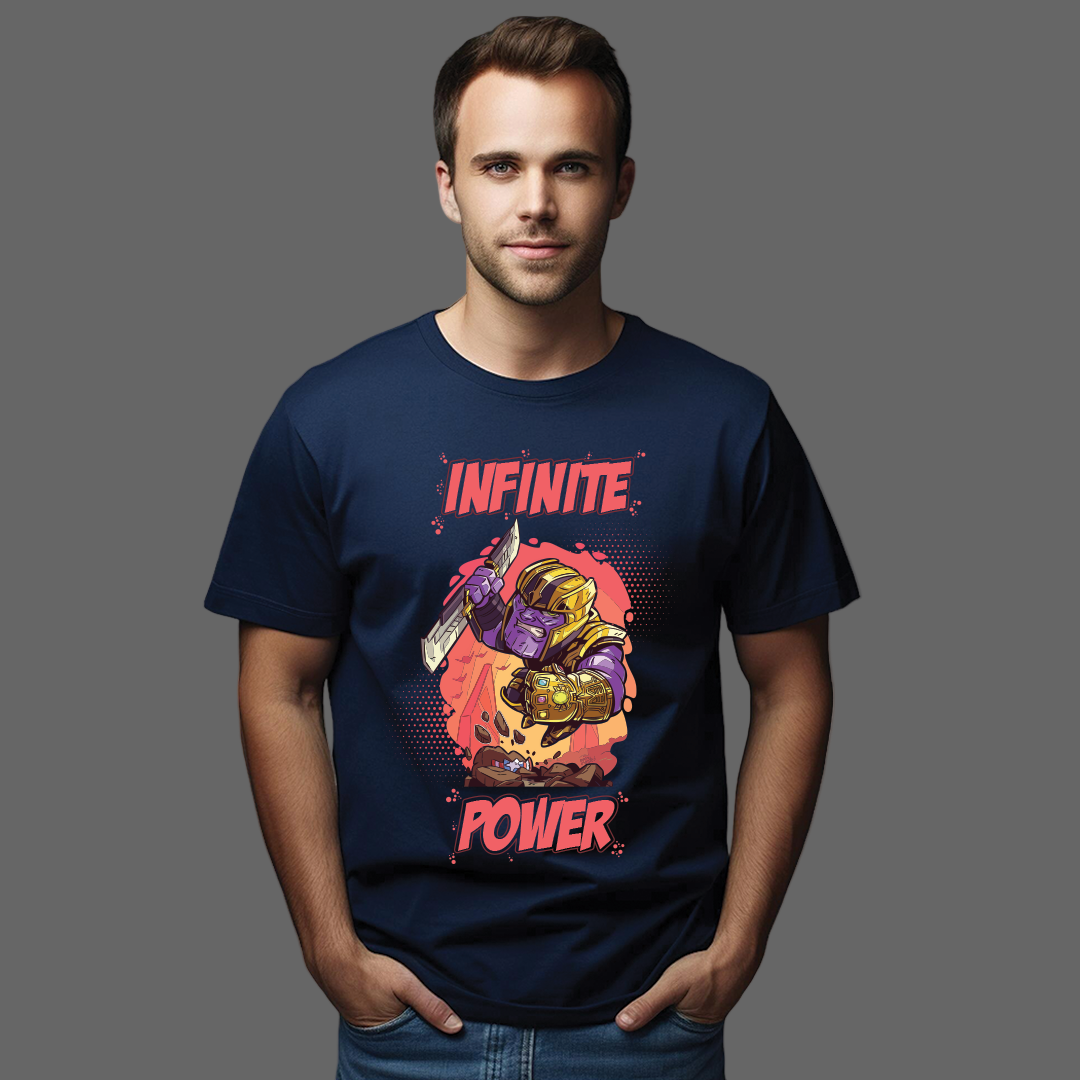 Marvel Thanos Infinite Power T-Shirt  Supervillain Comic Graphic Tee  for Men & Women
