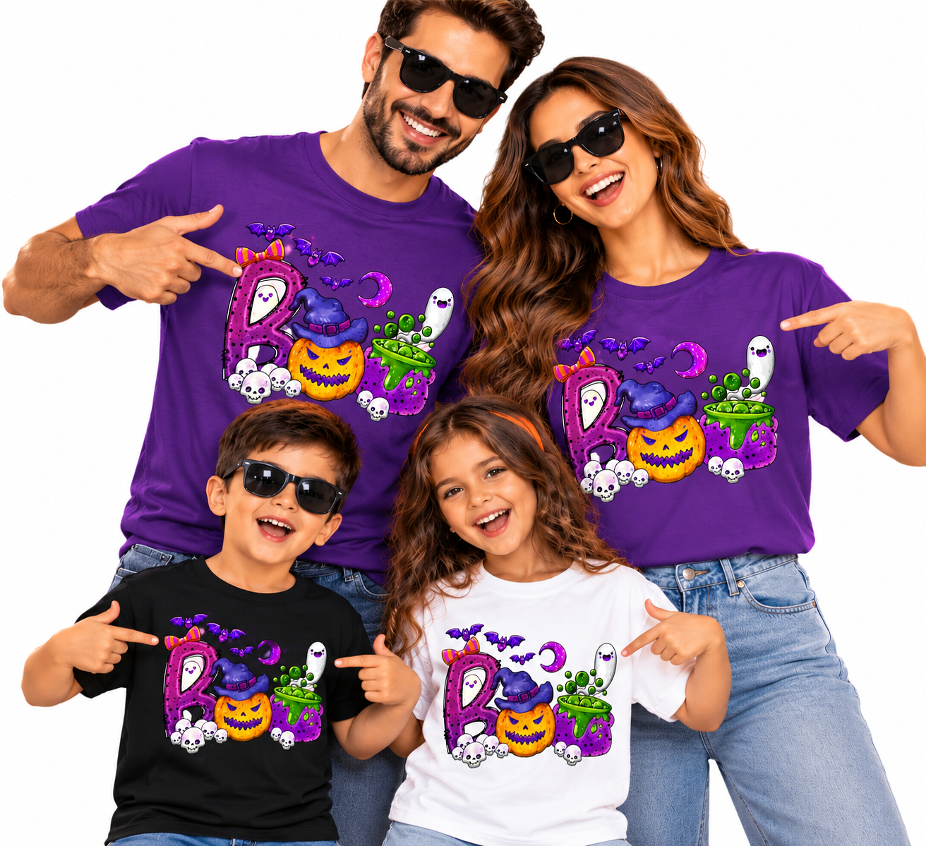 Halloween Boo Graphic T-Shirt for Men, Women & Kids – Unisex Halloween Tee | Multiple Colors