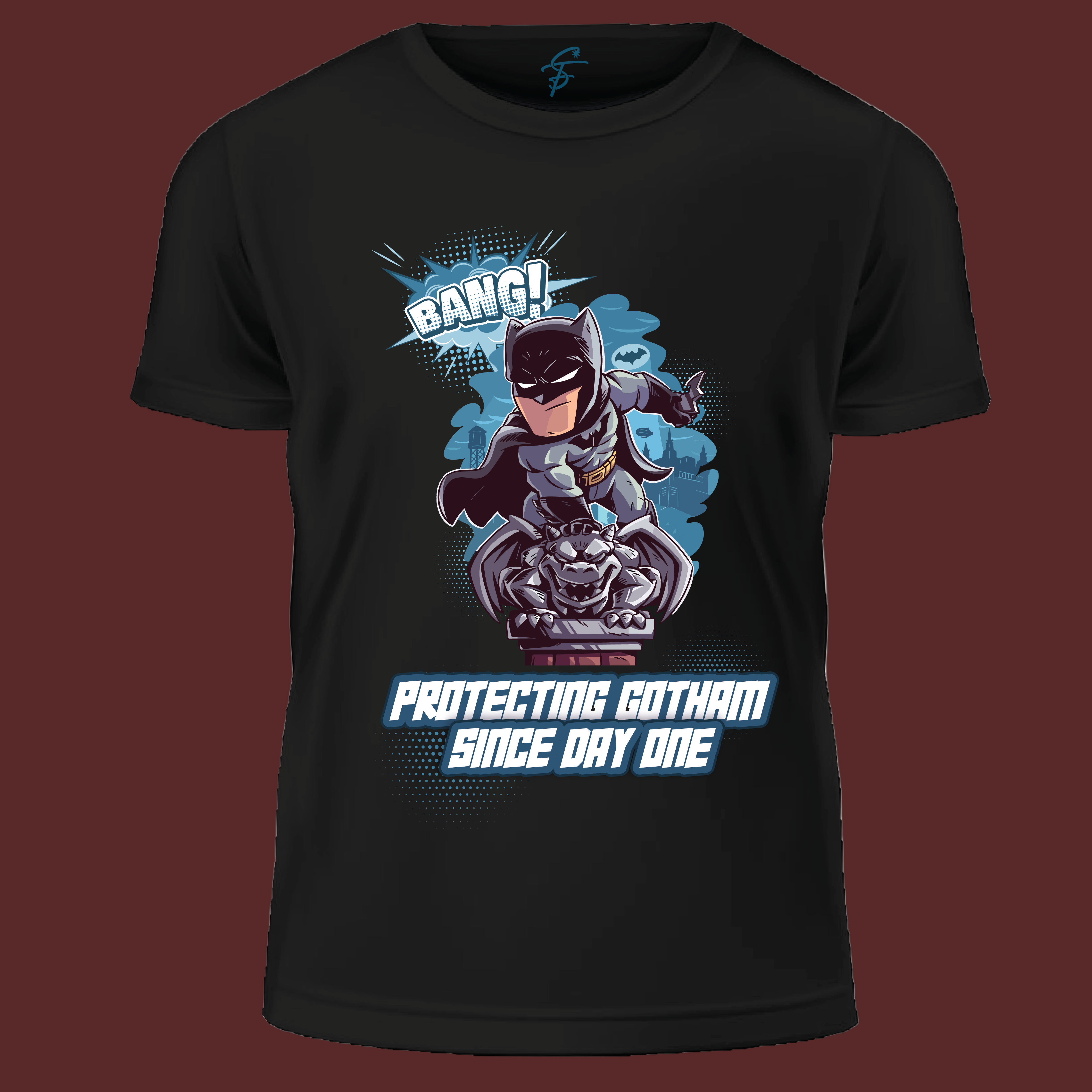 Batman T-Shirt: "Protecting Gotham Since Day One" Kids' Graphic Tee, Superhero Apparel, DC Comics