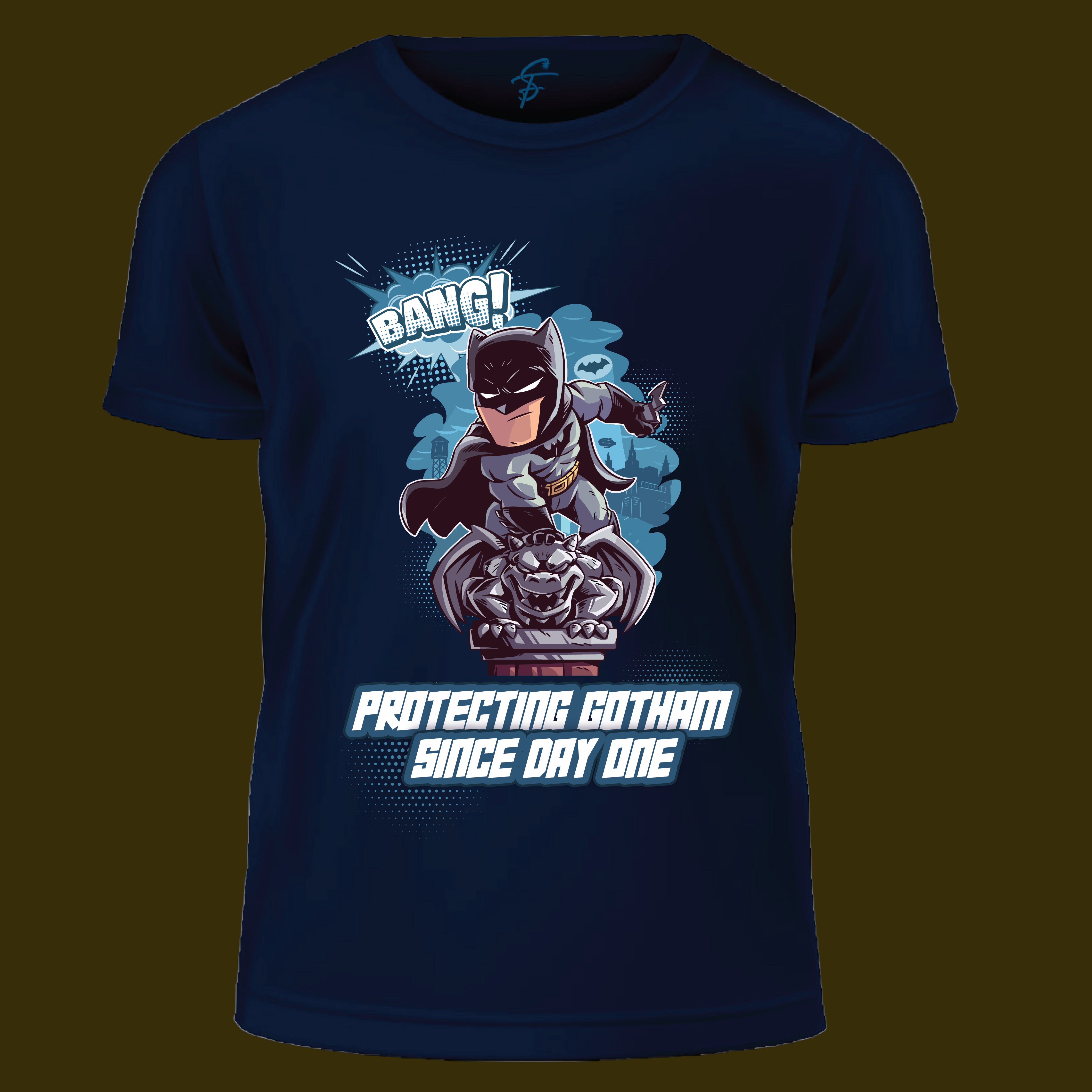Batman T-Shirt: "Protecting Gotham Since Day One" Kids' Graphic Tee, Superhero Apparel, DC Comics
