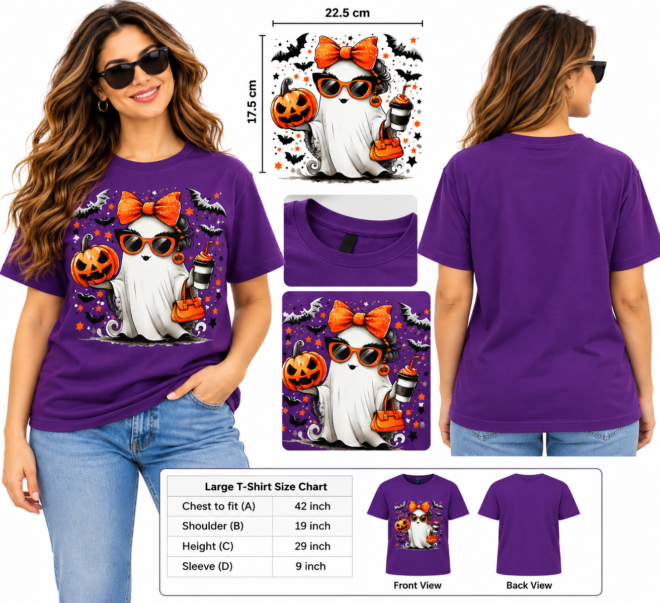 Halloween Ghost Graphic T-Shirt for Adults & Kids 👻🎃