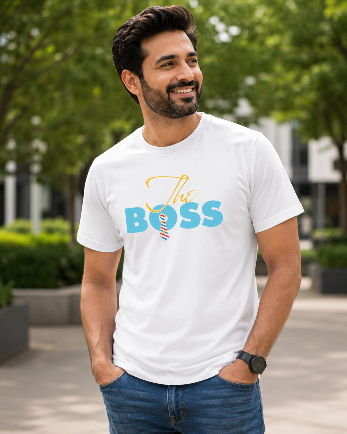 The Reason He's The Boss Kids T-Shirt | Father Son Matching Graphic Tee