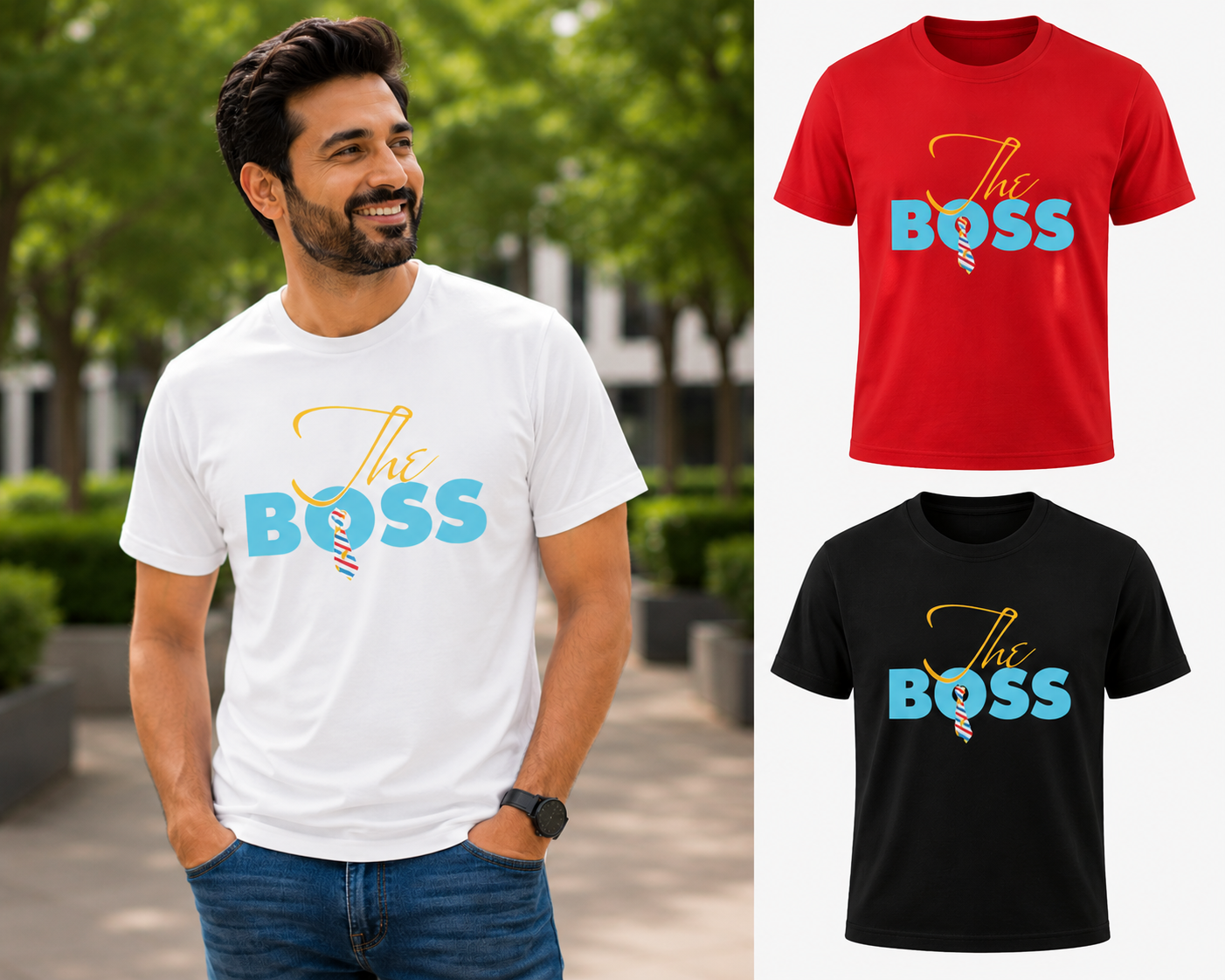 The Reason He's The Boss Kids T-Shirt | Father Son Matching Graphic Tee