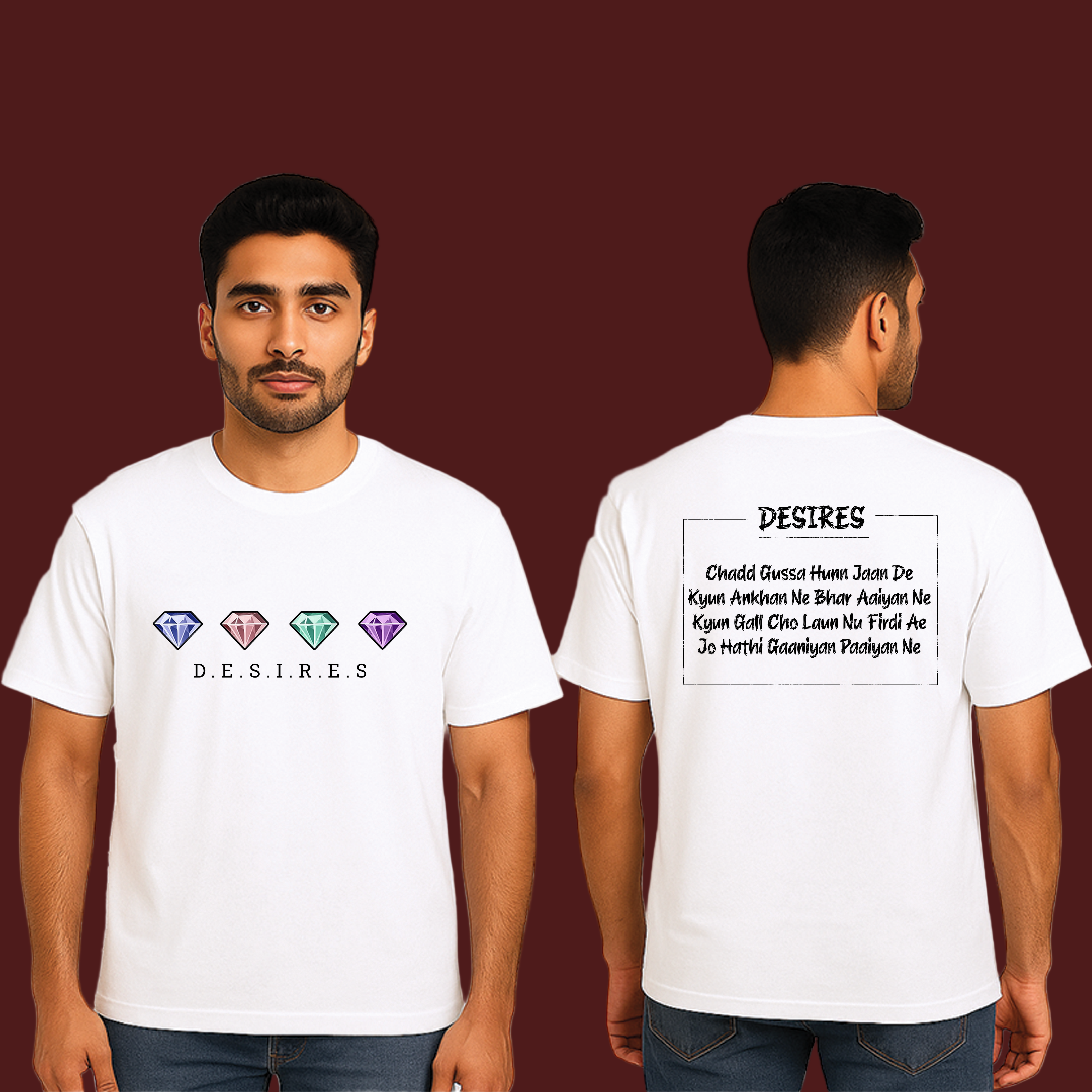 Desires By Ap Dhillon , T-Shirt, 100% Cotton