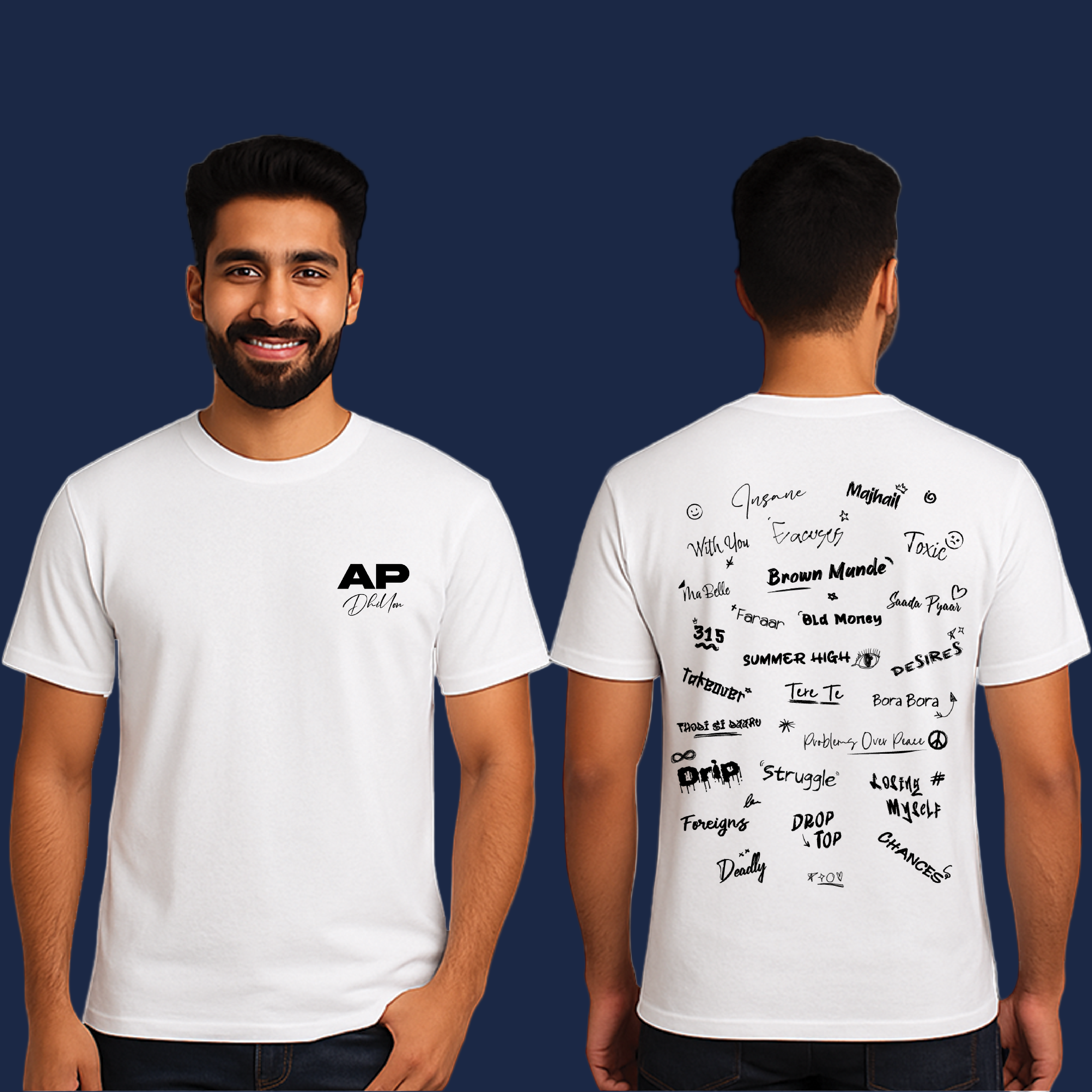 Scribble, T-Shirt, 100% Cotton