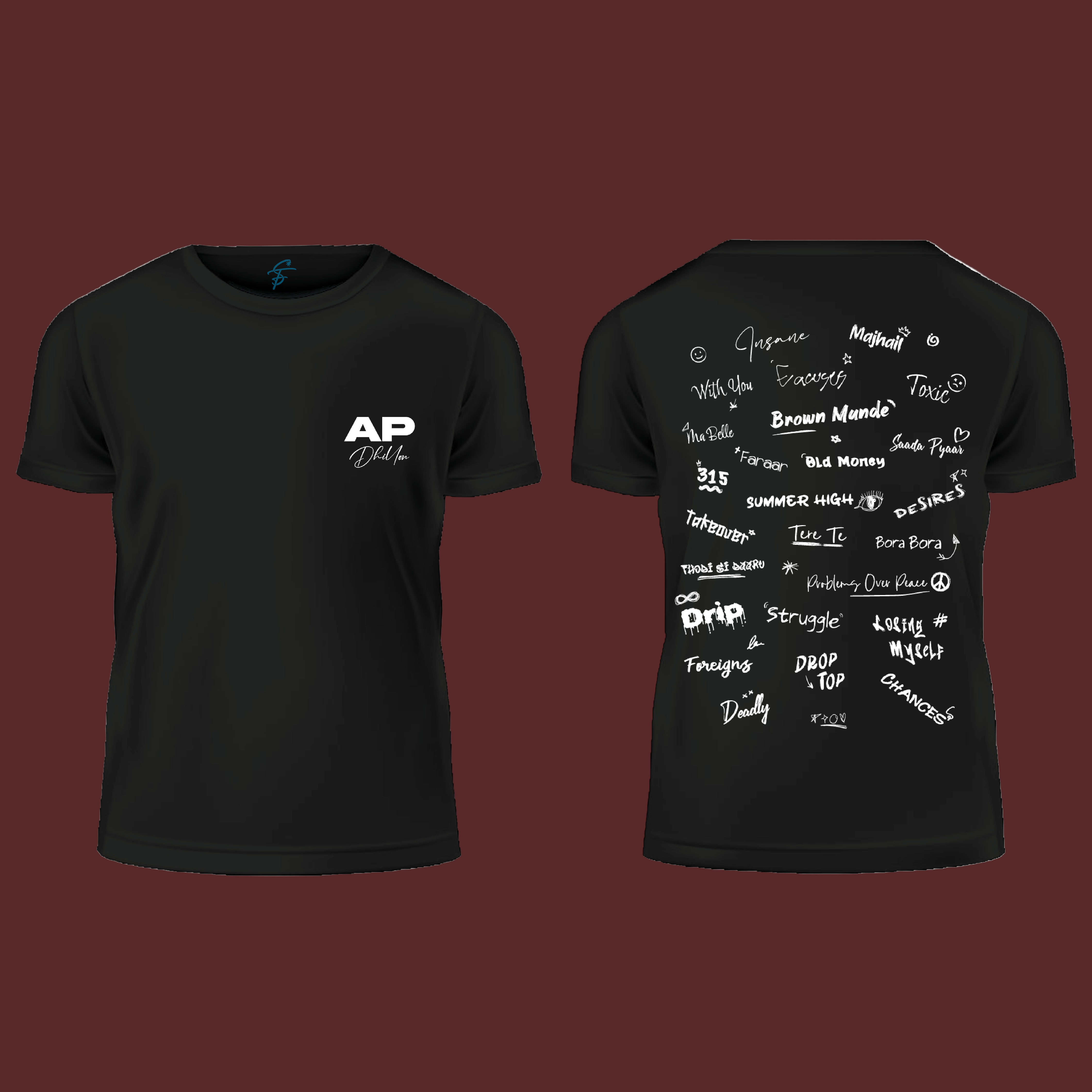 AP Scribble, T-Shirt, 100% Cotton