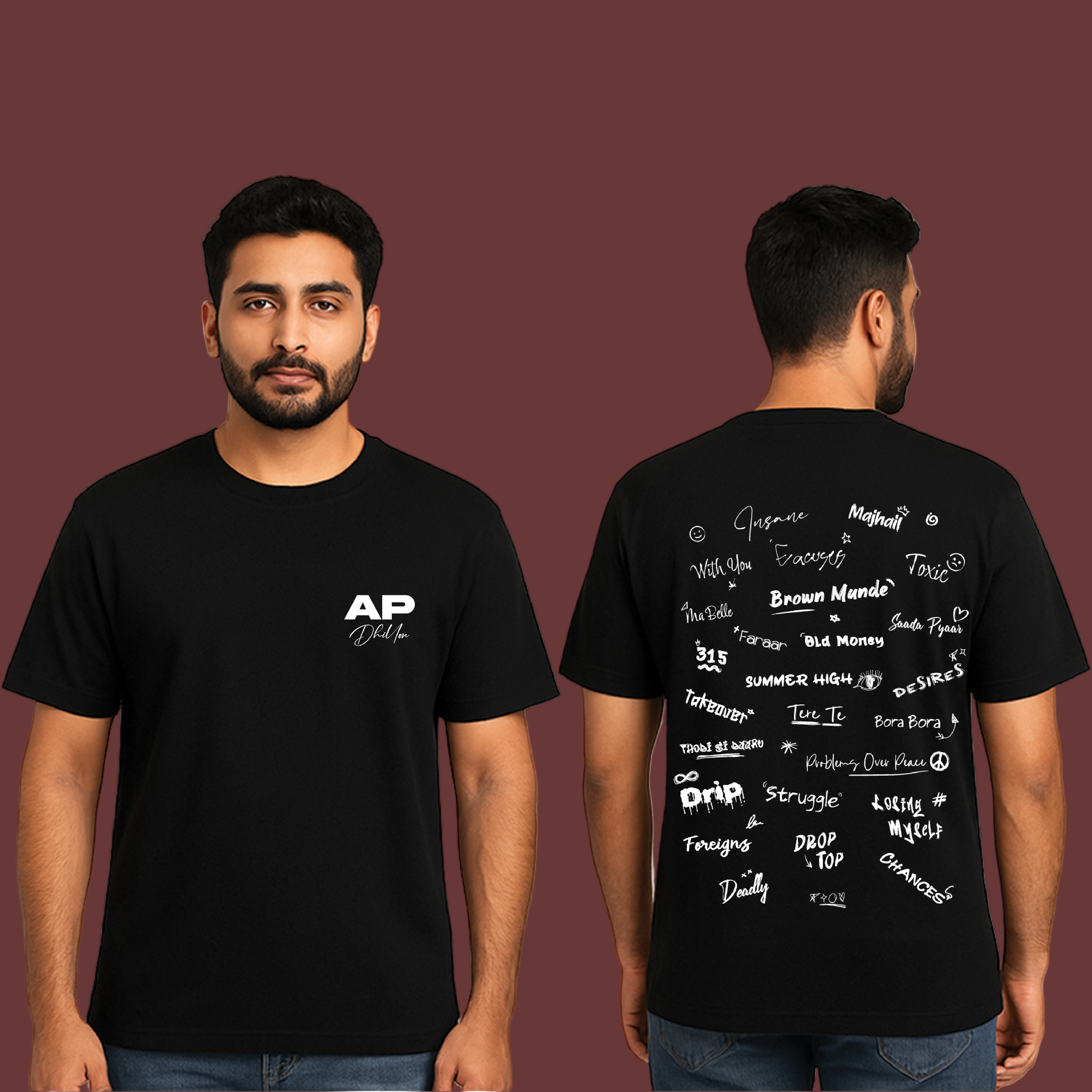 AP Scribble, T-Shirt, 100% Cotton