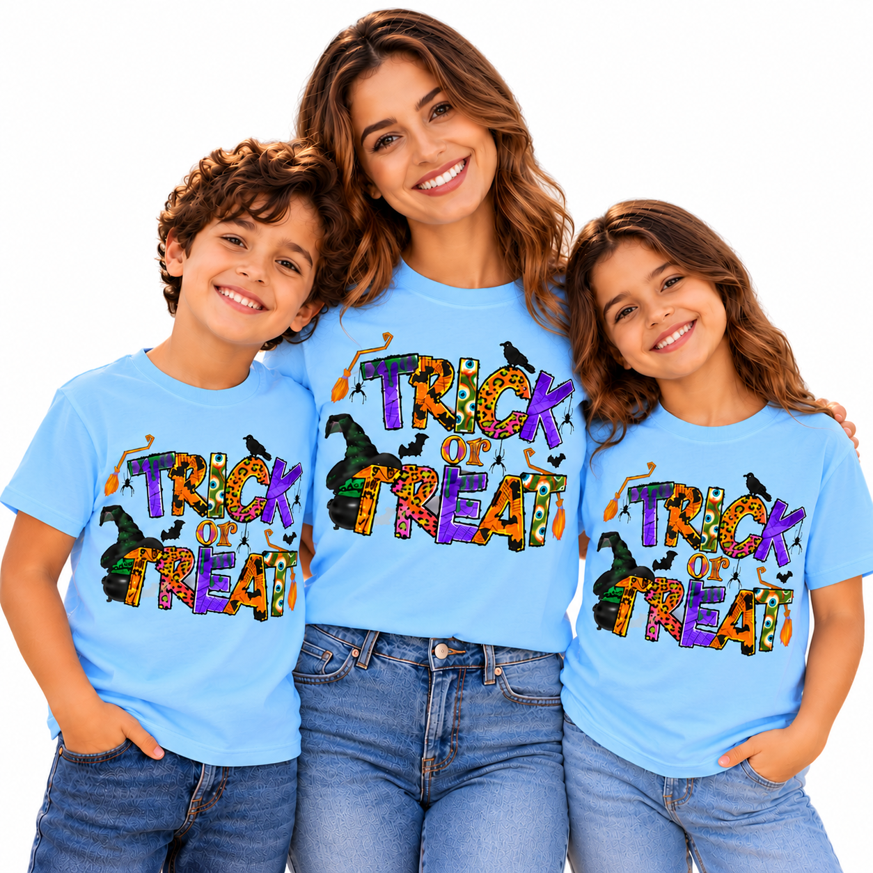 Halloween Trick or Treat Graphic T-Shirt for Men, Women & Kids – Unisex Tee | Multiple Colors