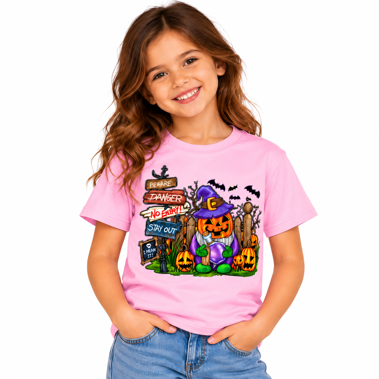 Halloween Graphic T-Shirt for Men, Women & Kids – Unisex Pumpkin Witch Halloween Tee | Multiple Colors